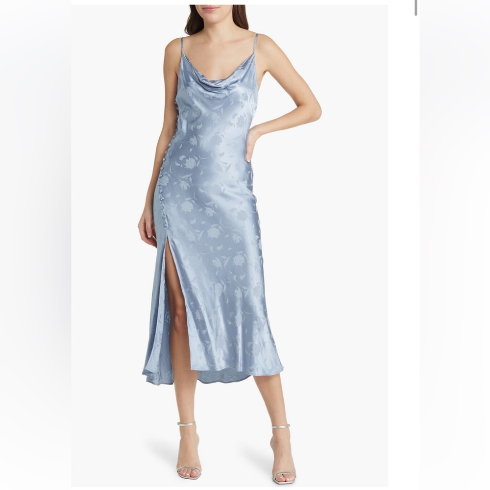 Lulu’s All About You Satin Midi Slipdress